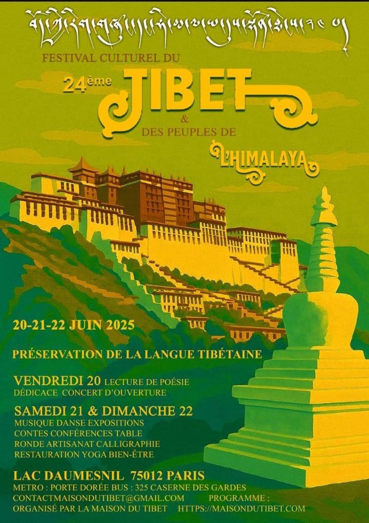 Festival culturel du Tibet et des peuples de l'Himalaya -20-21-22 juin  - Lac Daumesnil - Paris 12
