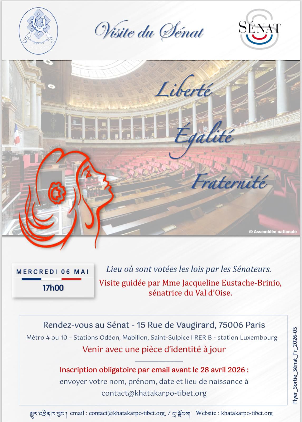 Visite guidée du Sénat - Mercredi 6 mai à 17h