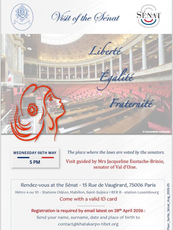 Visit guided of the Senat - Wednesday 6th of may -5pm