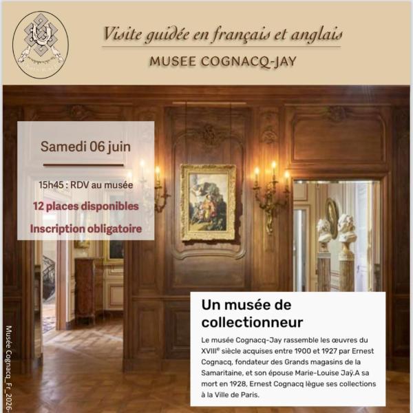 Visite guidée en français et en anglais du musée Cognacq-Jay - 6 juin 2026 - 15h45