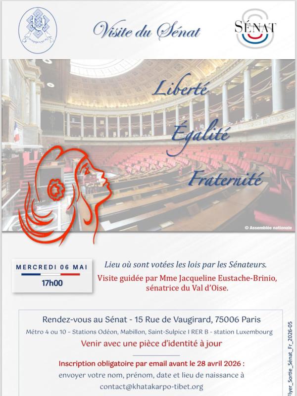 Visite guidée du Sénat - Mercredi 6 mai à 17h